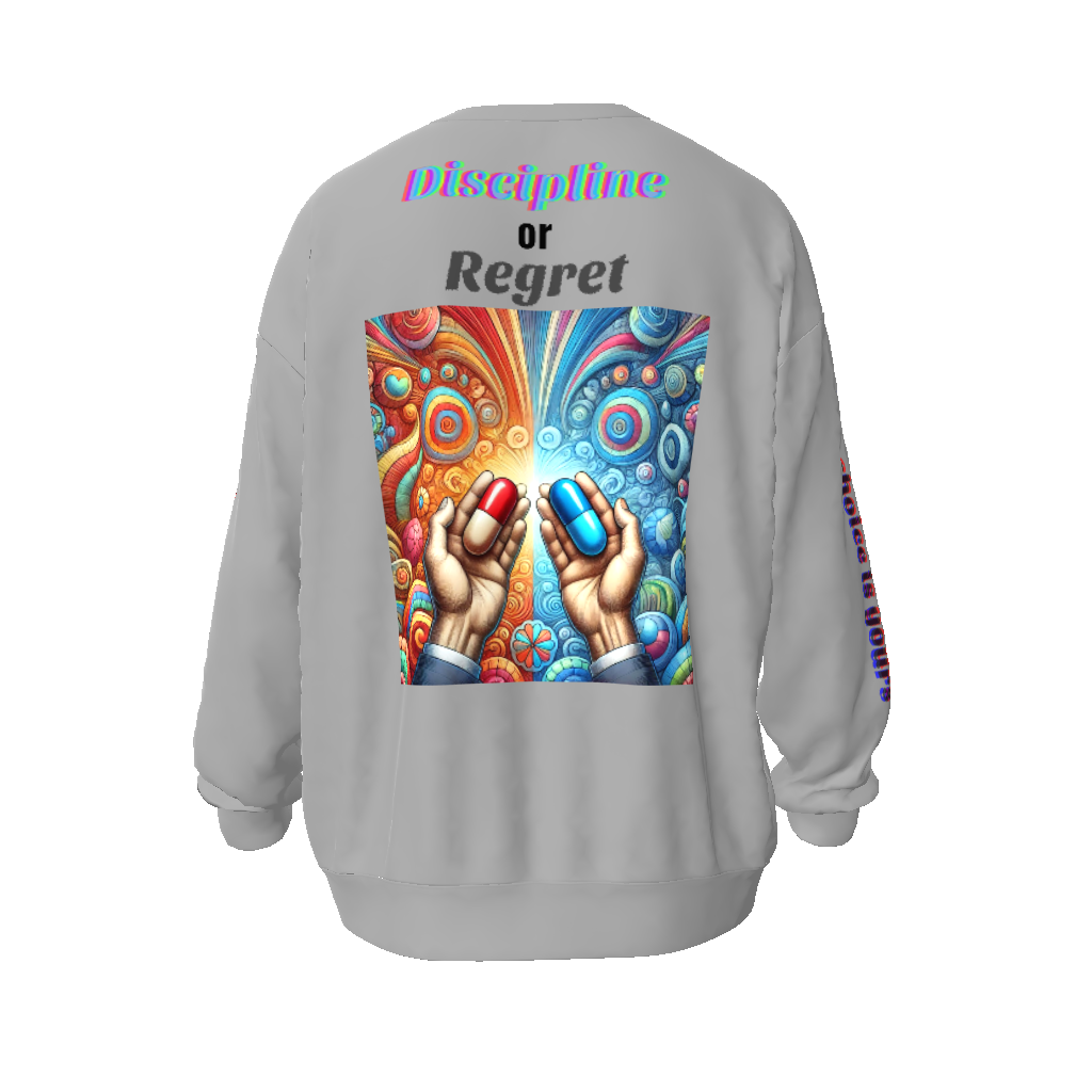 Discipline or Regret Unisex Oversized Sweatshirt