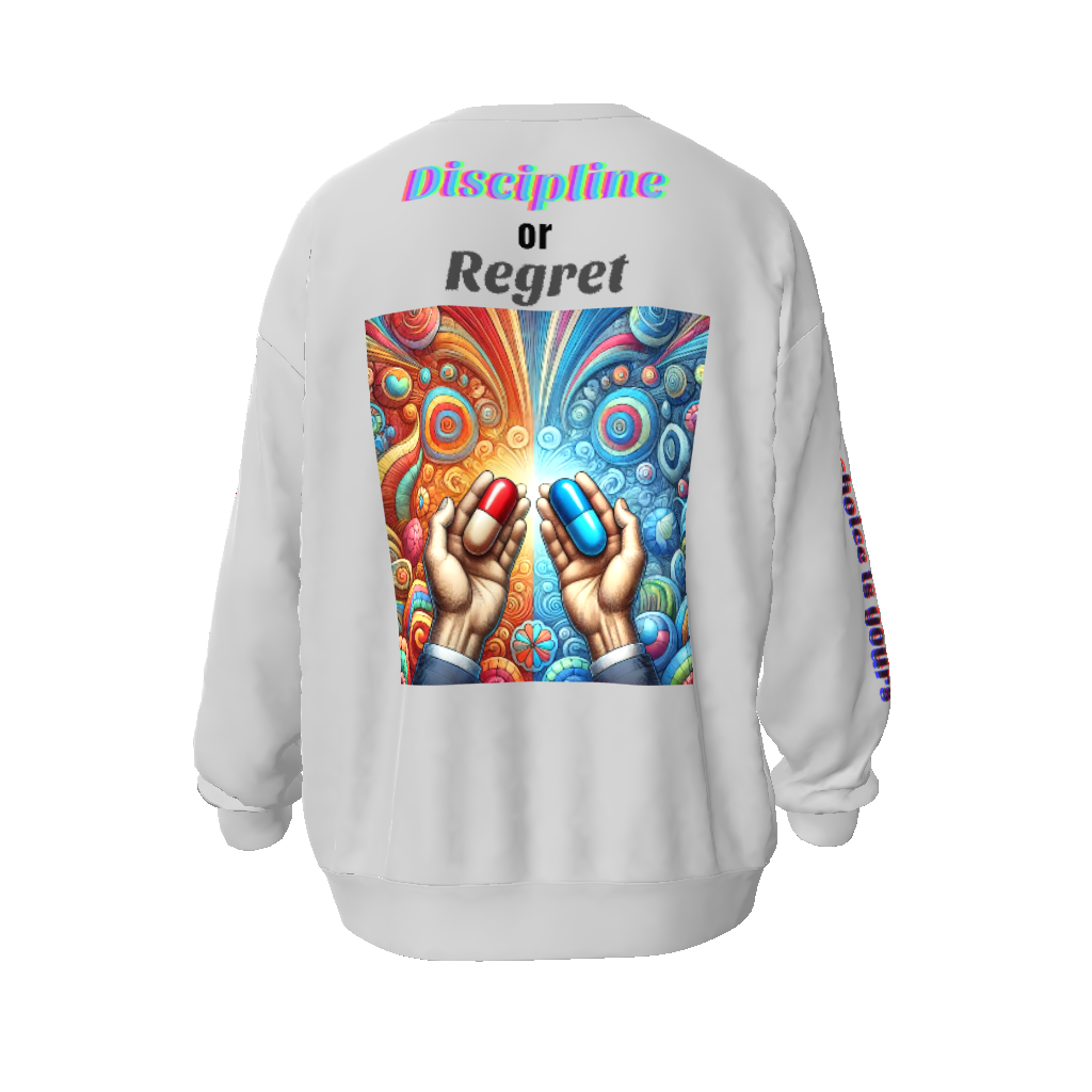 Discipline or Regret Unisex Oversized Sweatshirt