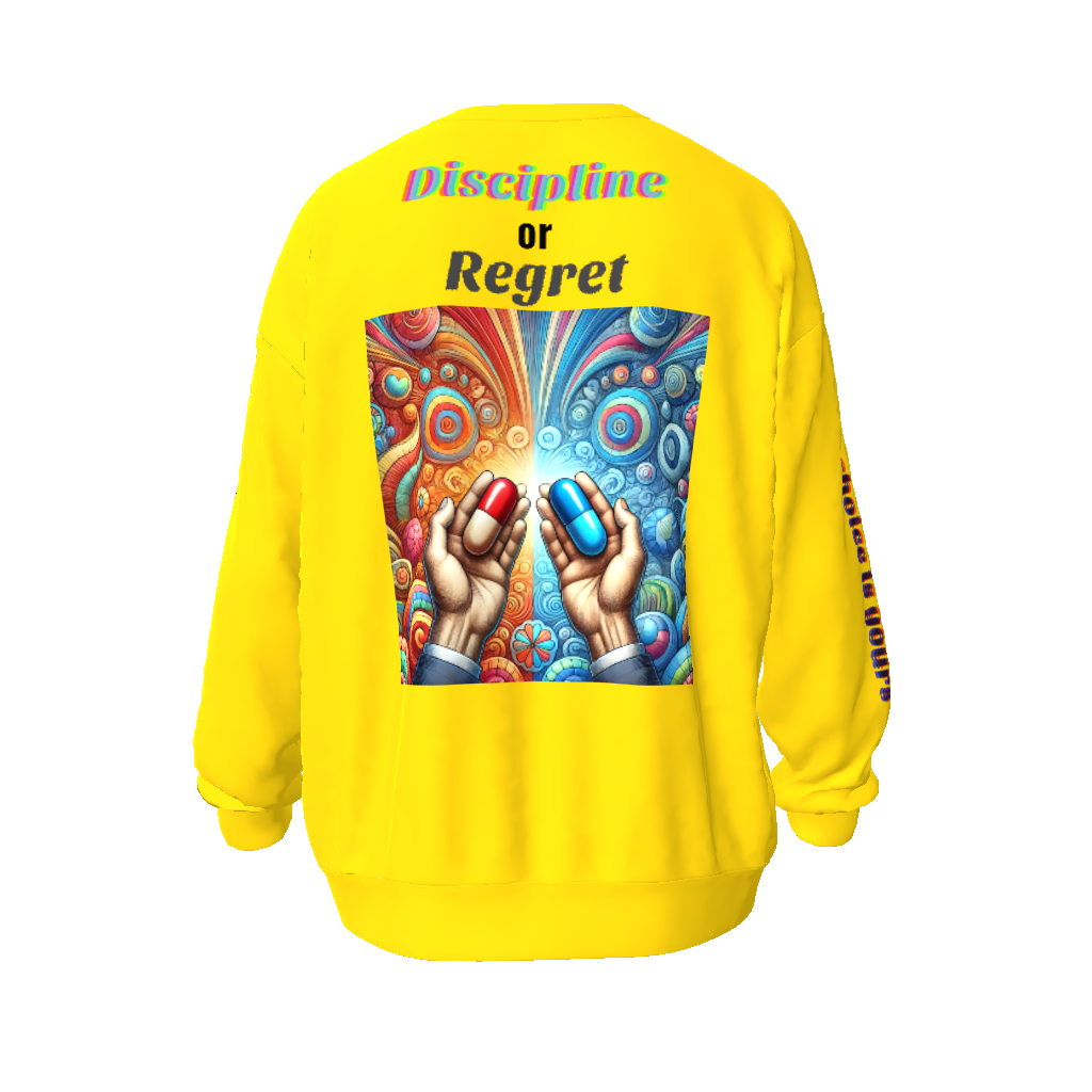 Discipline or Regret Unisex Oversized Sweatshirt