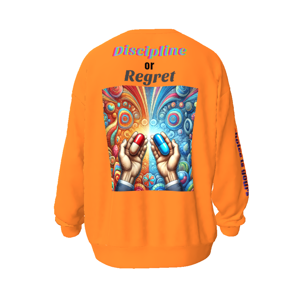 Discipline or Regret Unisex Oversized Sweatshirt